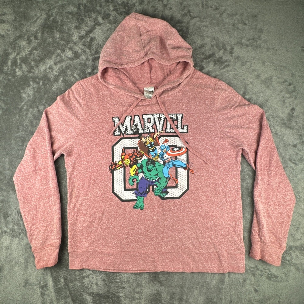 Marvel Sweater Youth XXL 19 Red Hoodie Pullover Sweatshirt‎ Casual Big Print